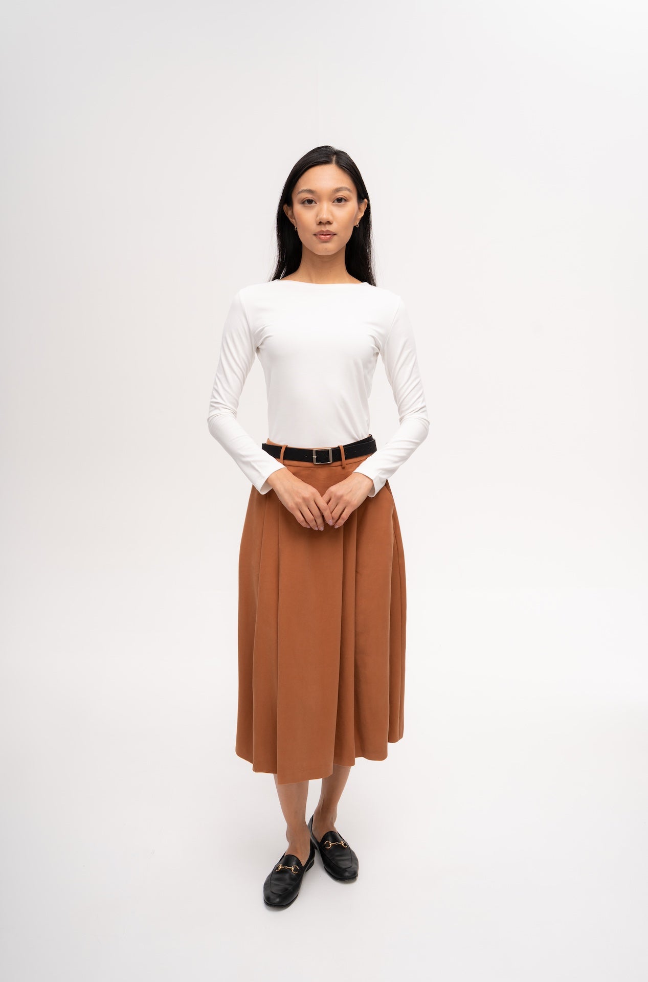 Sway Midi Skirt in Bronze