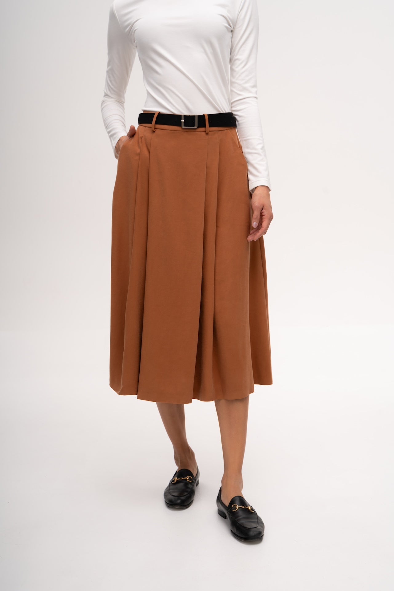 Sway Midi Skirt in Bronze