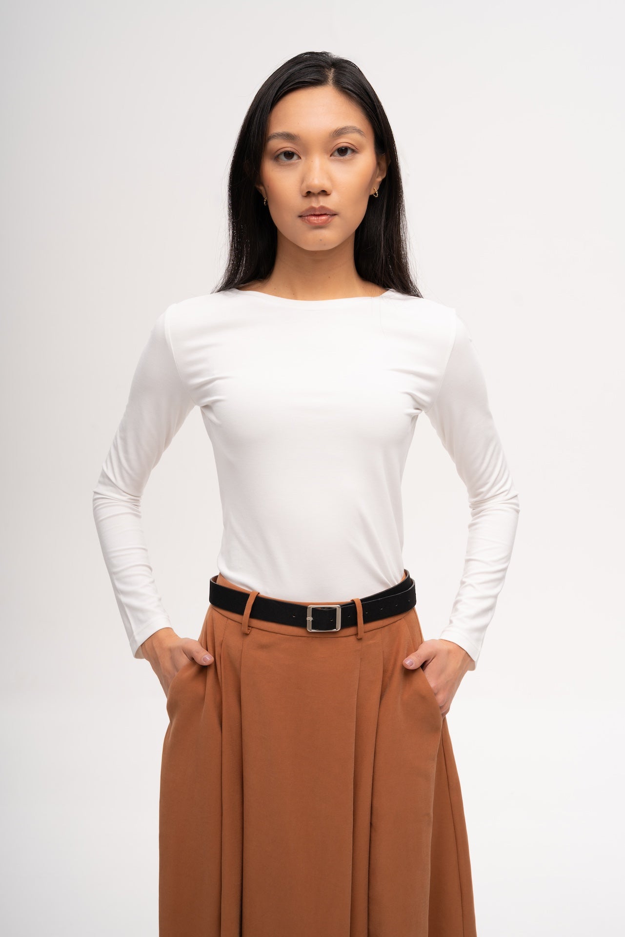 Sway Midi Skirt in Bronze