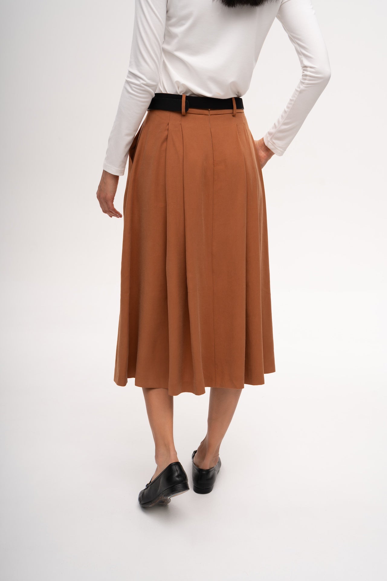 Sway Midi Skirt in Bronze