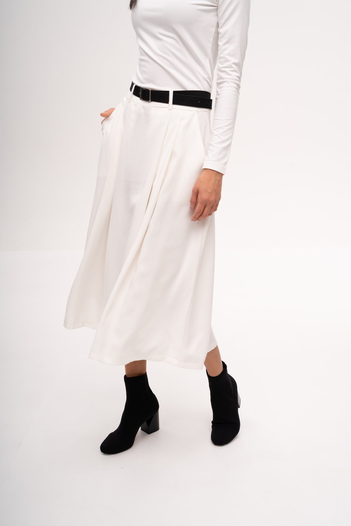 Sway Midi Skirt in Cloud