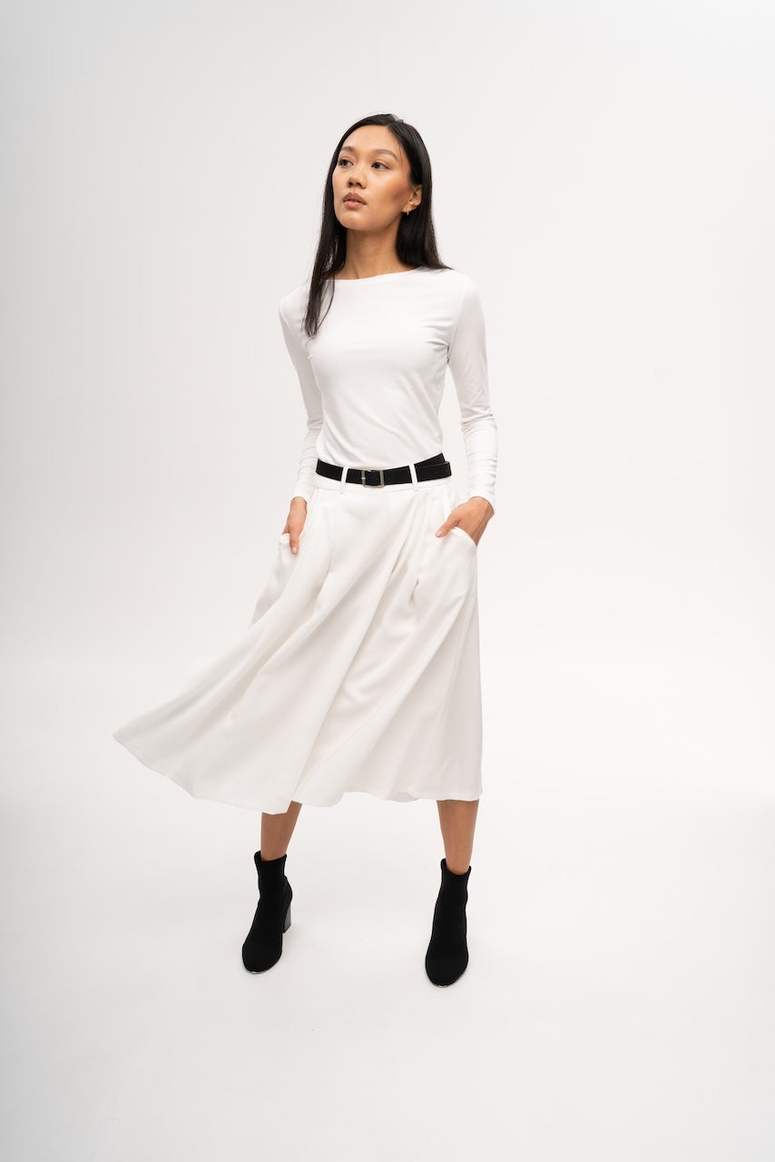 Sway Midi Skirt in Cloud