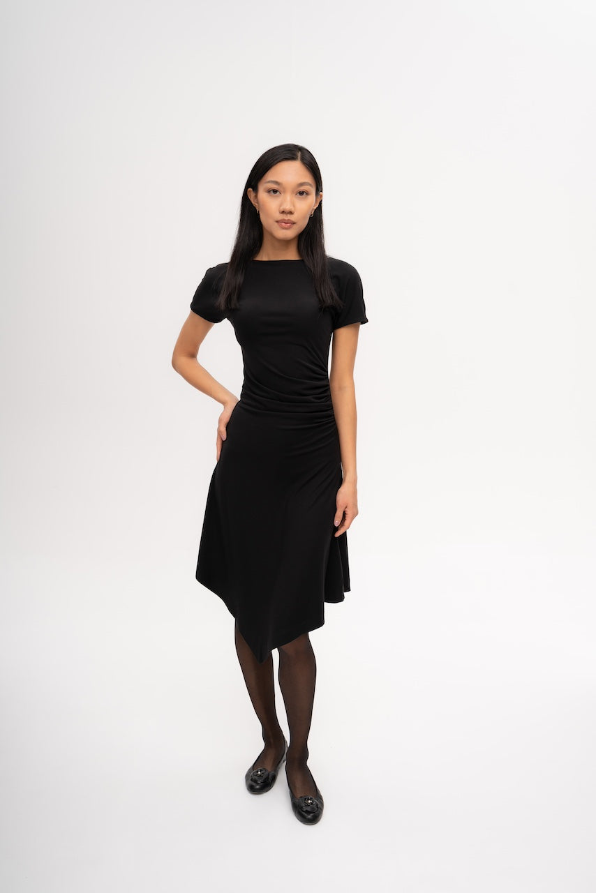 Axis A-Symmetric Dress in Blackout
