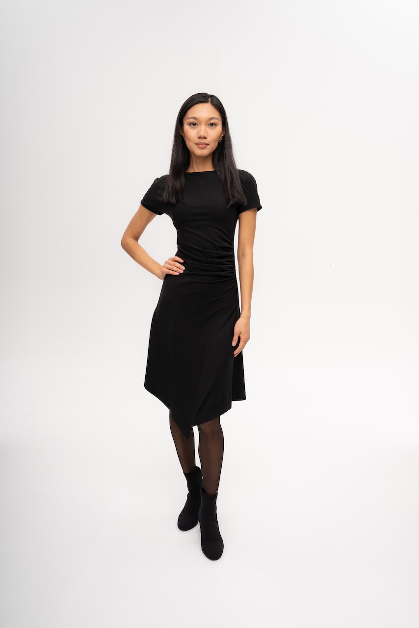 Axis A-Symmetric Dress in Blackout