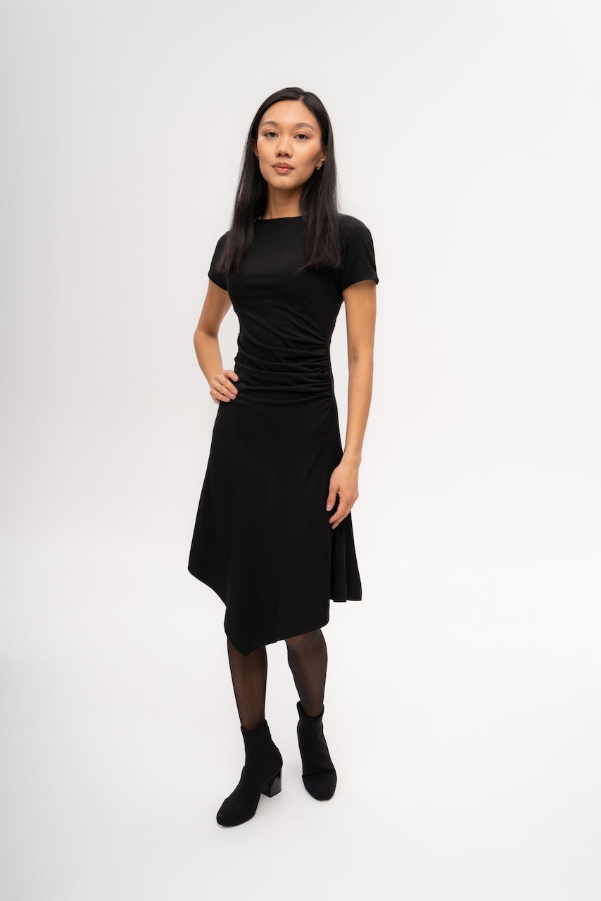 Axis A-Symmetric Dress in Blackout